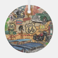 Vintage Route 66, nostalgic poster.