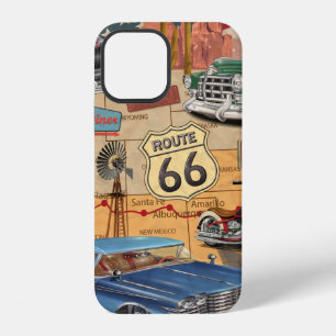 Vintage Route 66 poster. iPhone 12 Case