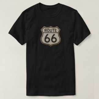 Vintage Route 66 Retro Black T-Shirt