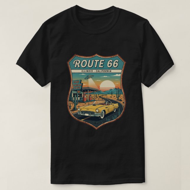 Vintage Route 66 T-Shirt (Design Front)