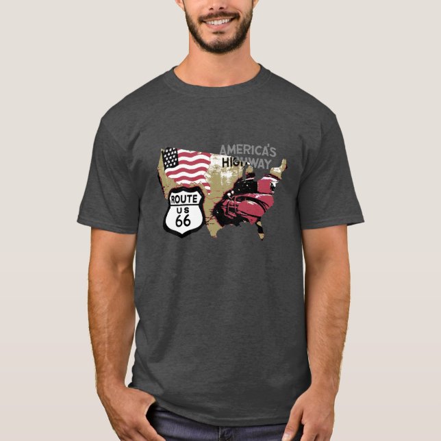 Vintage Route 66 T-Shirt (Front)