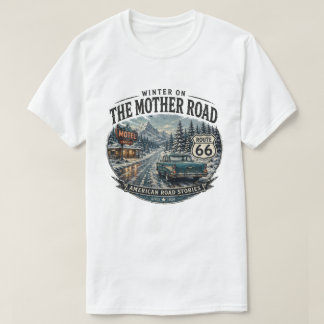 Vintage Route 66 Winter Road Trip T-Shirt