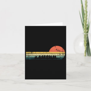 Vintage Rowing Crew Funny Rower Boating Team Gift Card