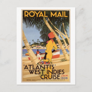 Vintage Royal Main Atlantis West Indies Cruise Jan Postcard