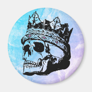 Vintage Royal Skull Crown Magnet