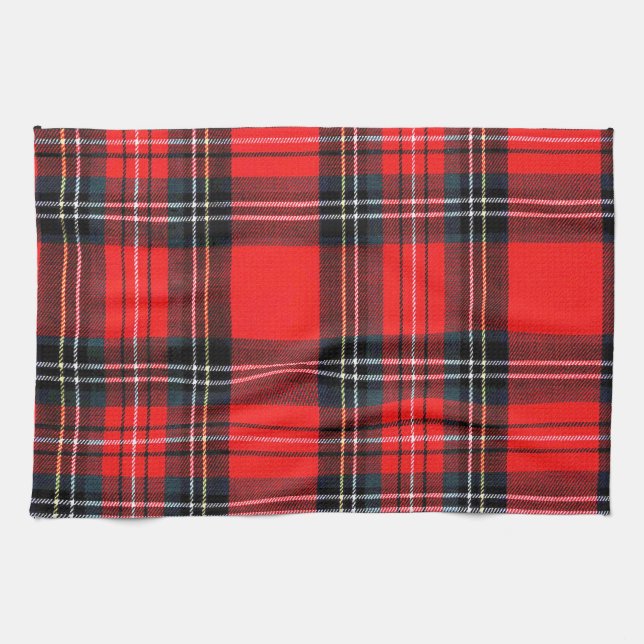 Vintage royal tartan tea towel (Horizontal)