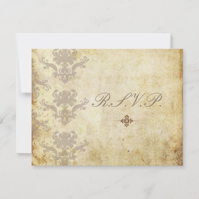Vintage RSVPs require 5x7 wedding invitations (Front)