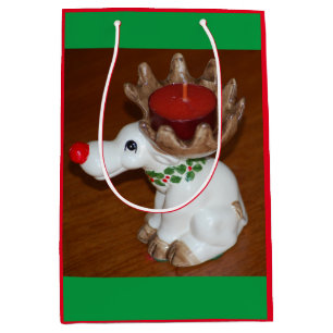 Vintage Rudolf The Reindeer Medium Gift Bag