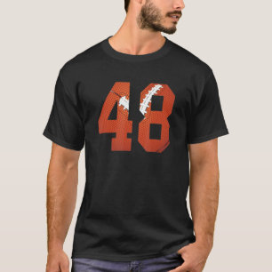 Vintage Rugby Ball Mom 48 Jersey Rugby Ball T-Shirt