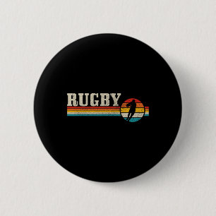 Vintage Rugby Player Sport Retro Men Boys Footbyll 6 Cm Round Badge