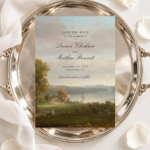 Vintage Rural Landscape Fine Art Wedding Save The Date