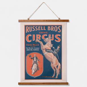 Vintage Russell Brothers Circus Poster. Hanging Tapestry