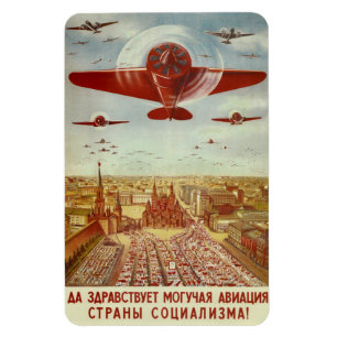 Vintage Russian Aviation Propaganda magnet