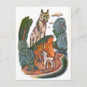 Vintage Russian illustrations, Aesop's fables 11 Postcard