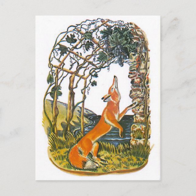 Vintage Russian illustrations, Aesop's fables 1 Postcard (Front)