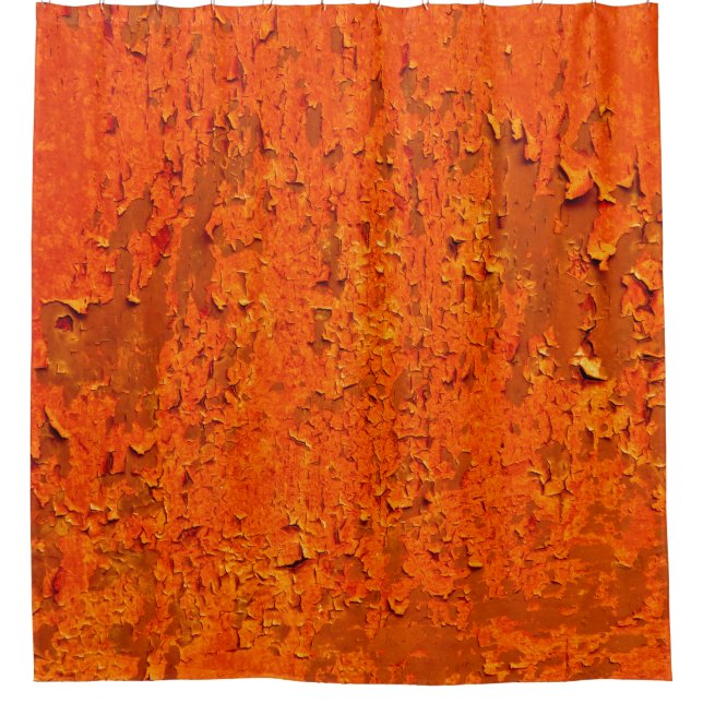 Vintage Rust: Old Textured Surface Shower Curtain (Front)