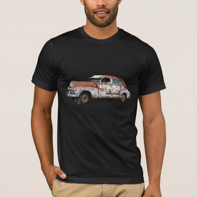 Vintage Rusted Car Graphic T-Shirt (Front)