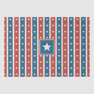 Vintage Rustic Americana Stars And Stripes Patriot Tissue Paper