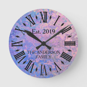 Vintage Rustic Antique Distressed Metal Custom Round Clock