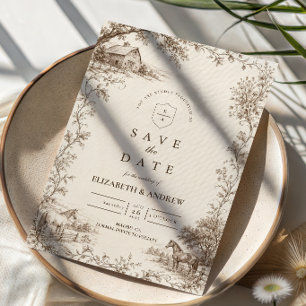 Vintage Rustic Barn Wedding Save The Date