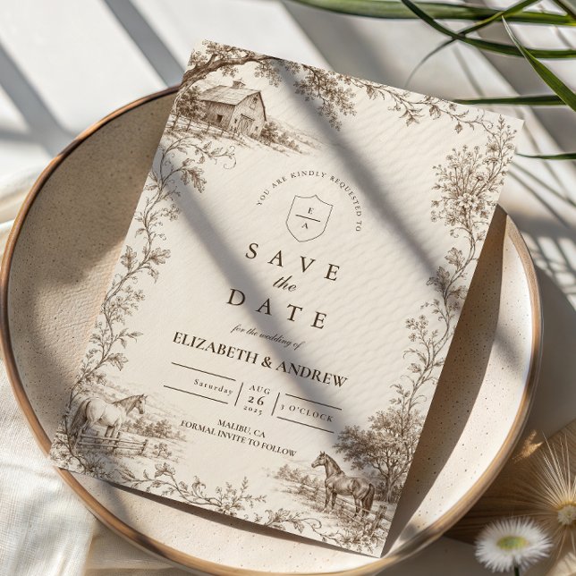 Vintage Rustic Barn Wedding Save The Date (Creator Uploaded)