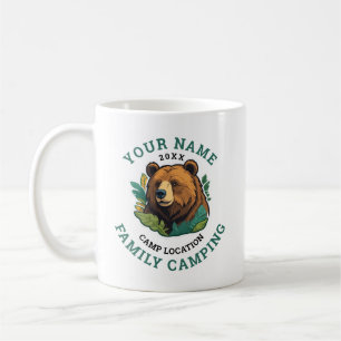 Vintage Rustic Bear Family Camping Coffee Mug