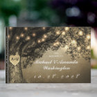 Vintage Rustic Carved Oak Tree Wedding