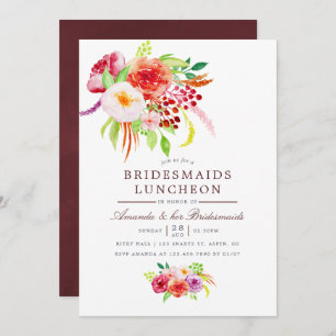 Vintage Rustic Charm Bridesmaids Luncheon Invite