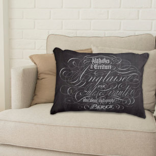 vintage rustic country chalkboard French Scripts Decorative Cushion
