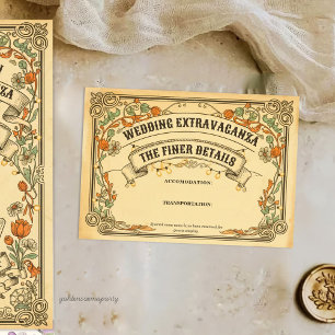 Vintage Rustic Country Fair Wedding Extravaganza Enclosure Card