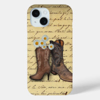 Vintage Rustic Country Western Cowboy Boots