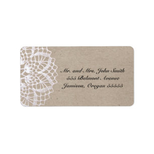 Vintage Rustic Doily Address Label