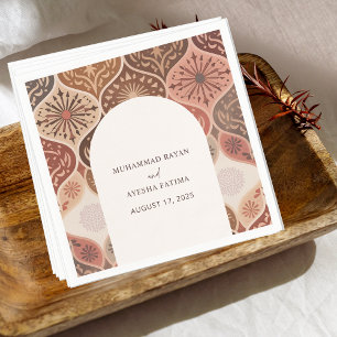 Vintage Rustic Elegant Nikkah Islamic Wedding  Napkin