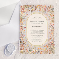 Vintage Rustic Fall Beige Lingerie Shower