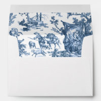 Vintage Rustic Farm French Toile-Blue & White