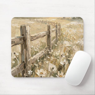 Vintage Rustic Farmhouse Landscape Mouse Pad
