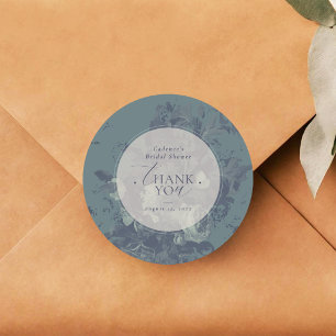 Vintage Rustic Floral Bridal Shower Welcome Sign Classic Round Sticker