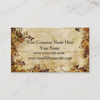 Vintage Rustic Floral Business Cards