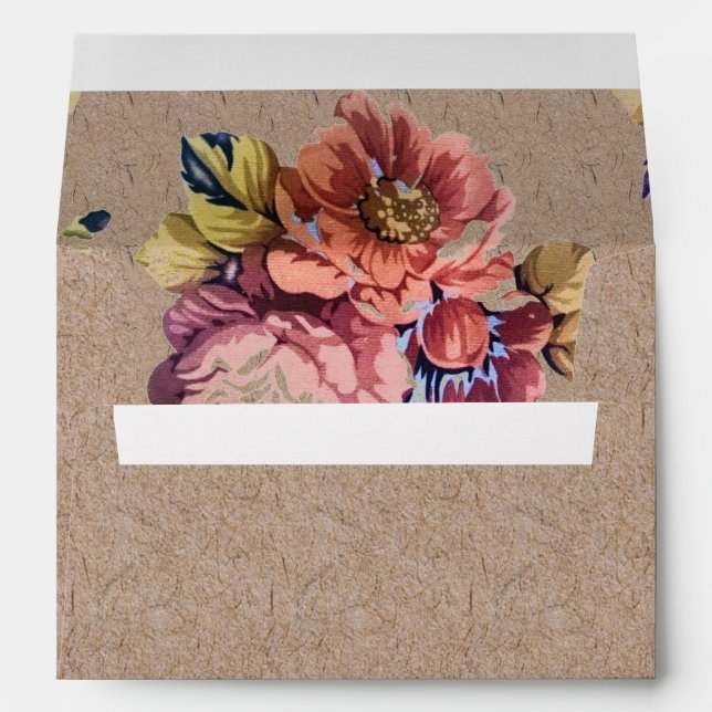 Vintage Rustic Floral Envelope (Back (Bottom))