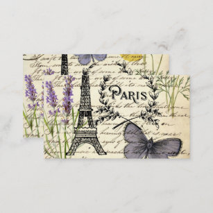 vintage rustic french eiffel tower Paris Party Card