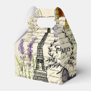 vintage rustic french eiffel tower Paris Party Favour Box
