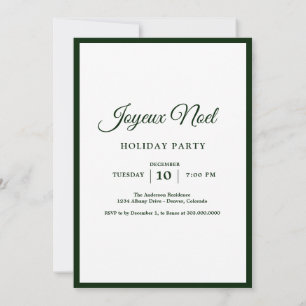 Vintage Rustic French Joyeux Noel Invitation