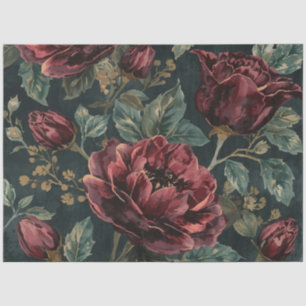 Vintage Rustic Furniture DIY Dark Botanical Gothic Tissue Paper