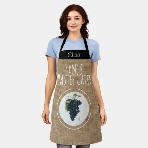 Vintage Rustic Grape Jam personalised Apron
