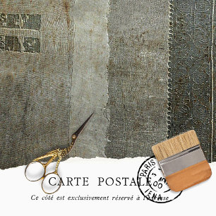Vintage Rustic Grey Distressed Texture Decoupage  Tissue Paper