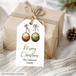 Vintage Rustic Neutral Earthy Minimal Christmas Gift Tags