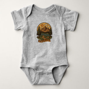 Vintage/rustic outdoorsy explore nature baby bodysuit