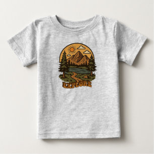 Vintage/rustic outdoorsy explore nature baby T-Shirt