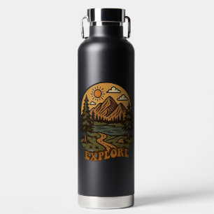 Vintage/rustic outdoorsy explore nature water bottle