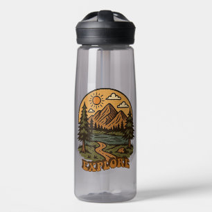 Vintage/rustic outdoorsy explore nature water bottle